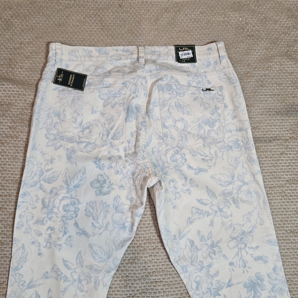 Lauren Jeans Co. Ralph Lauren denim size 14 floral VTG toile English Countryside - Picture 3 of 15